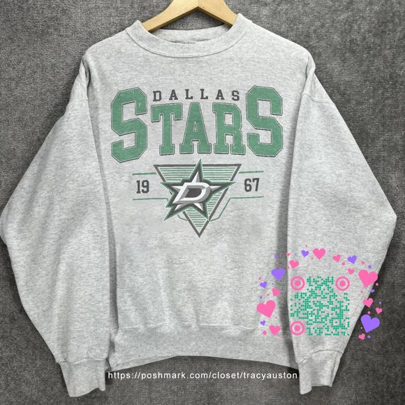 Throwback Dallas Stars Hockey Sweatshirt, Retro NHL Dallas Stars Shirt tee - Picture 1 of 2
